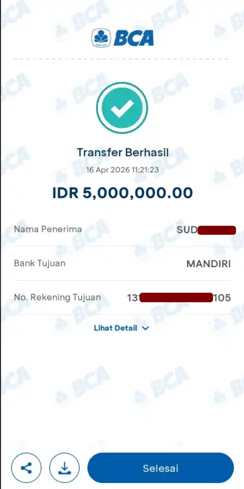 Bukti Transfer
